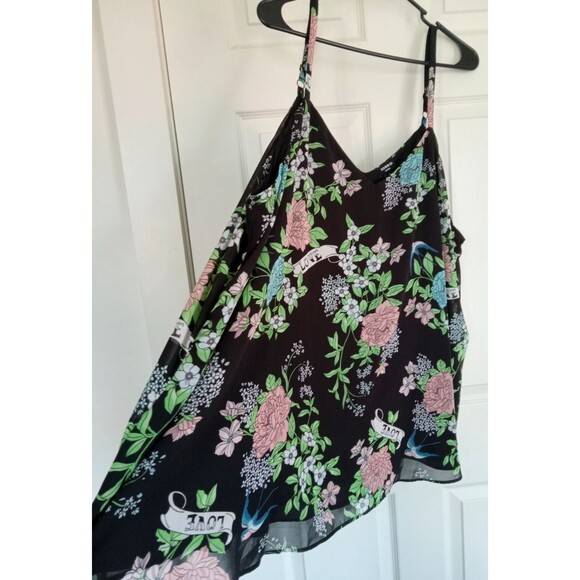 Torrid Sophie Swing Cami w/ Tattoo Love Bird Design Size 4 or 26 Plus - Picture 1 of 8